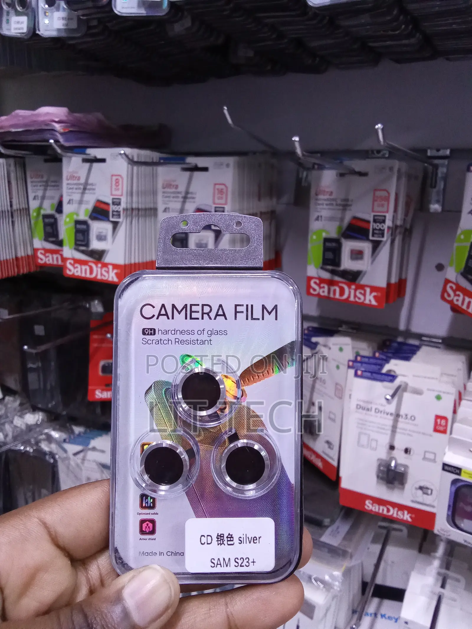 Silver Camera Lens Protector Film Designed for the Samsung Galaxy S23+
