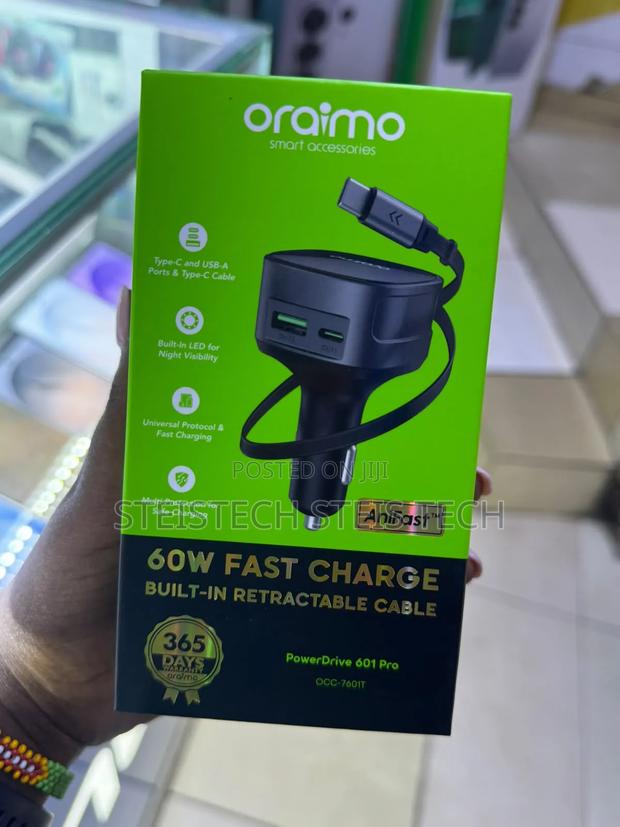 Oraimo 60w Fast Charge Power Drive 601pro OCC-7601T