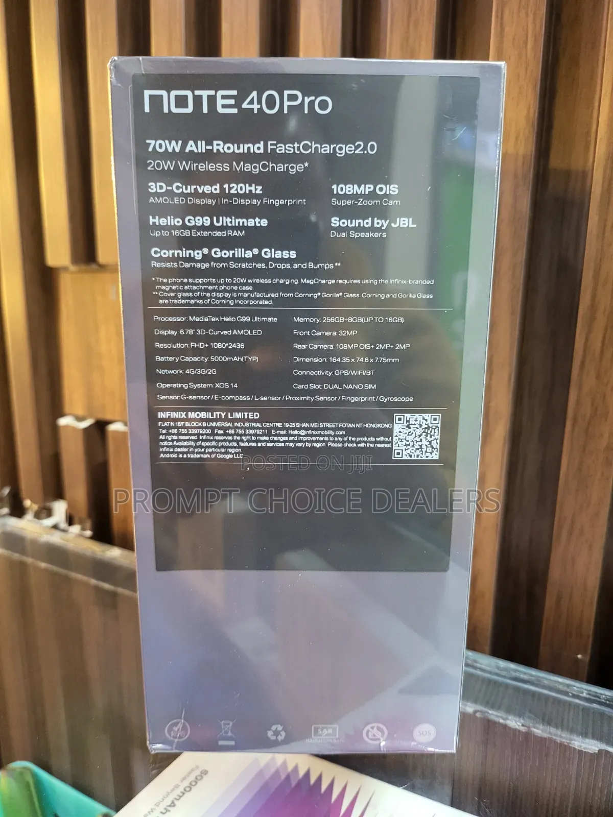 New Infinix Note 40 Pro 256 GB Black