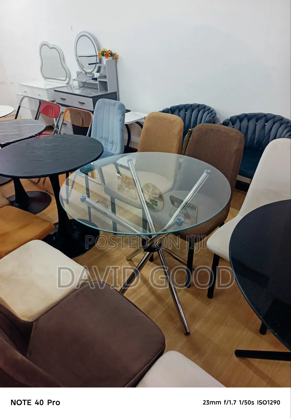 Round Top Glass Table