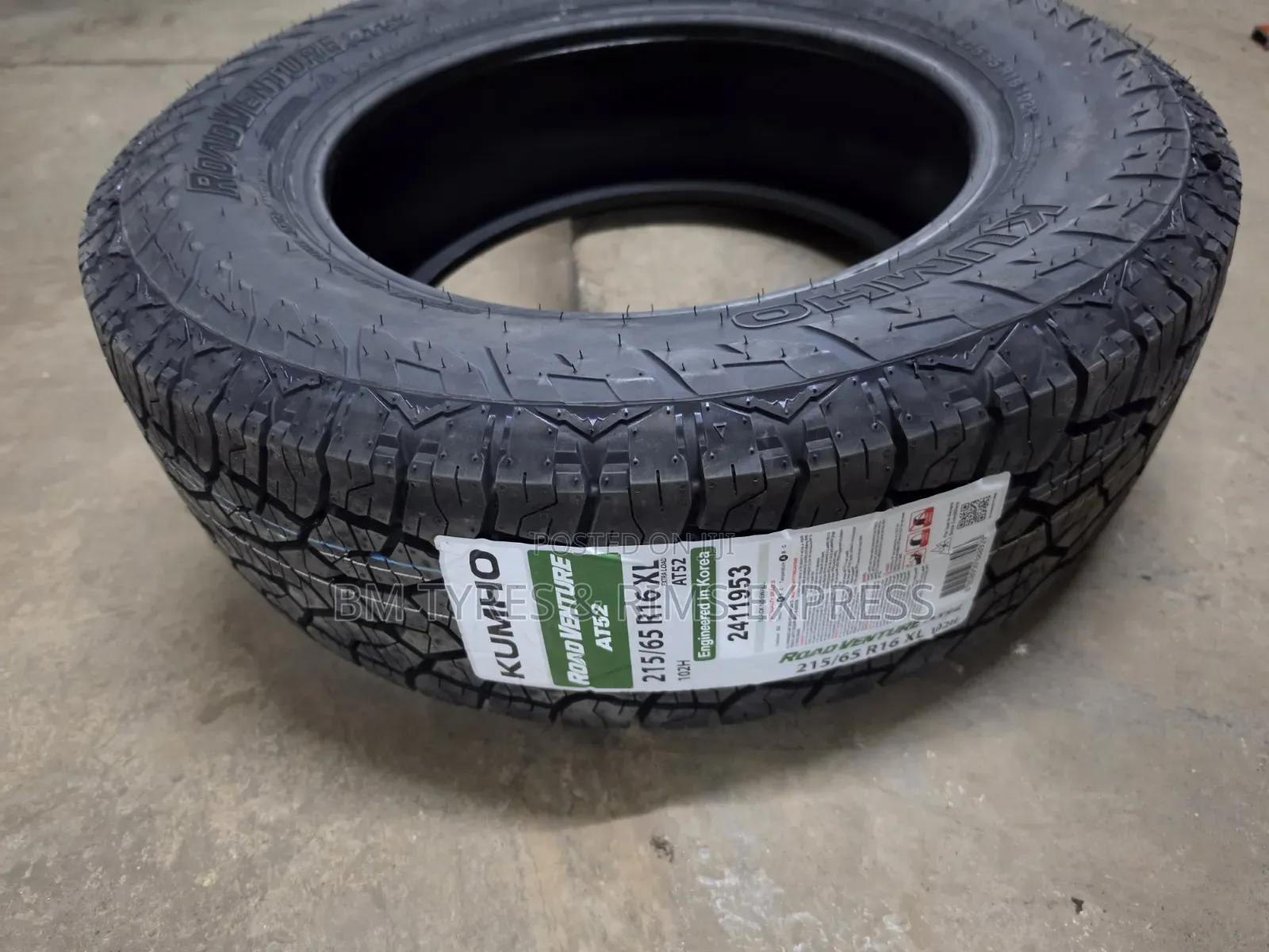 215 /65 R16 Khumo Tires (All Terrain)