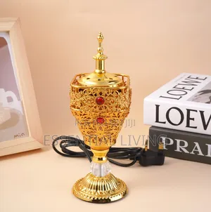 Electric Incense Burner Plug-in Metallic Bakhoor Oud Burner Luxury