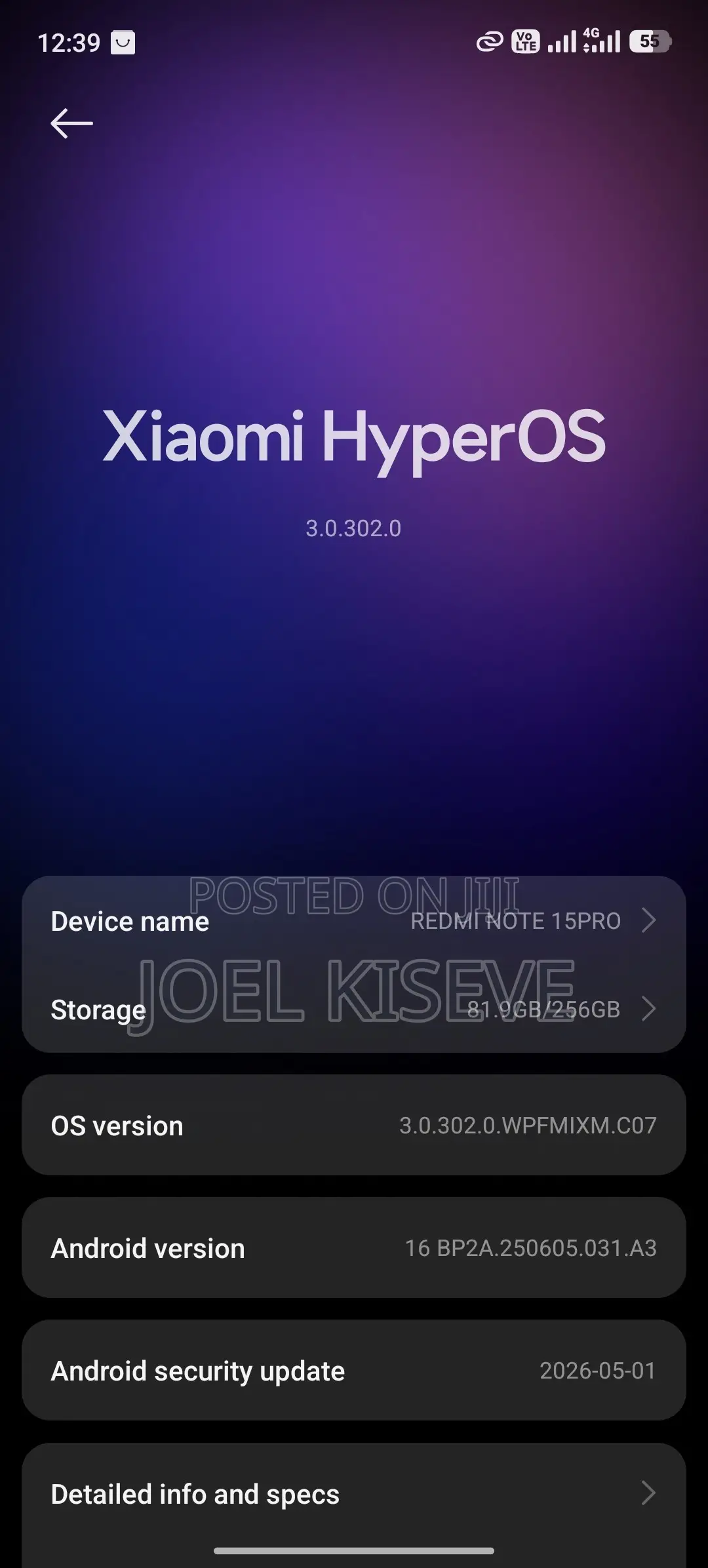 Xiaomi Redmi Note 15 Pro 256 GB Black