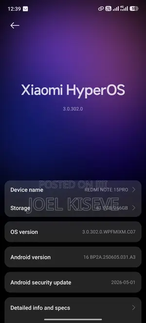 Xiaomi Redmi Note 15 Pro 256 GB Black