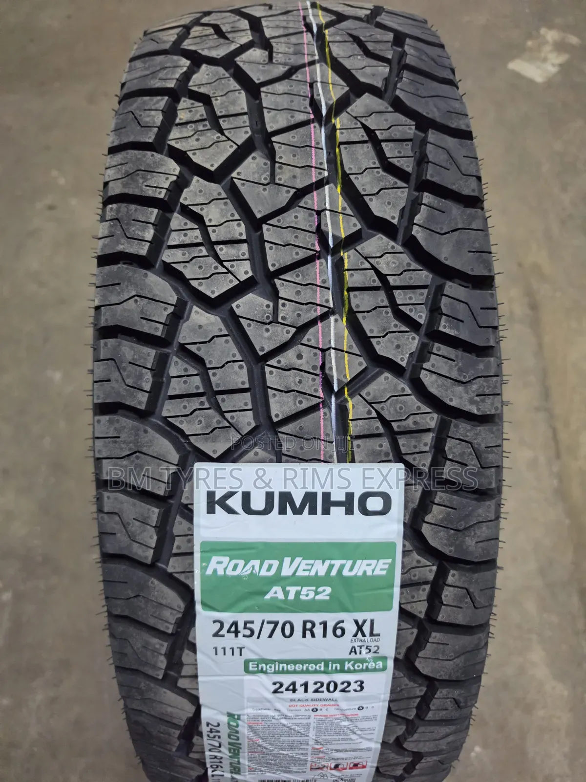 245 /70 R16 Khumo Tires(all Terrain)