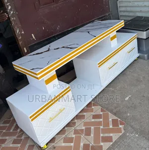 5 ftsExecutive TV Stand With Marble Look Finish