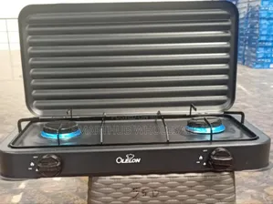 Olelon 2 Burner Gas Stove Cooker With Cover Lid