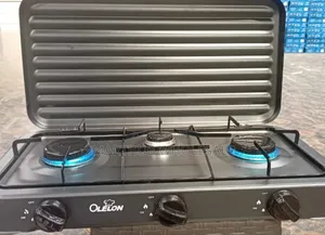 Olelon 3 Burner Gas Stove Cooker With Cover Lid