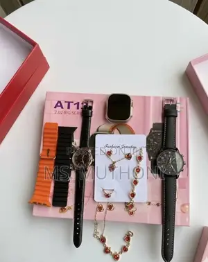 Ladies Multi-Strap Smartwatch Fashion Jewelry Luxury Gift  Set