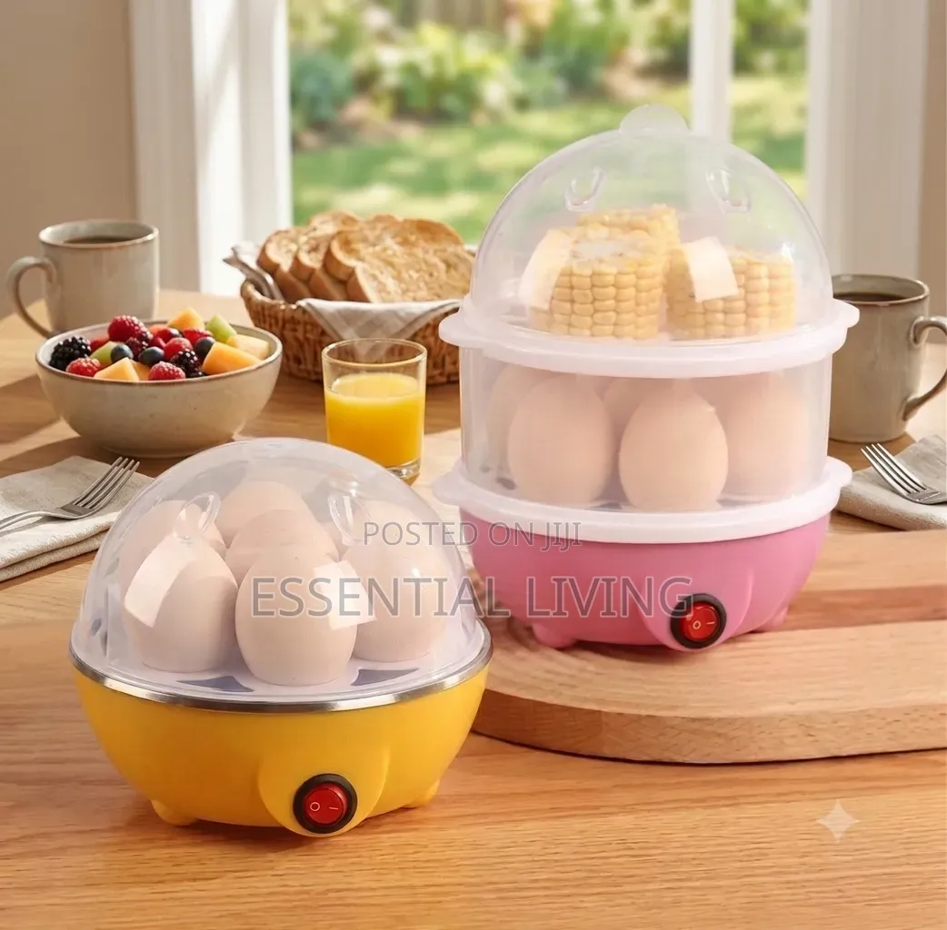 Electric 2-Tier Egg Boiler Food Steamer