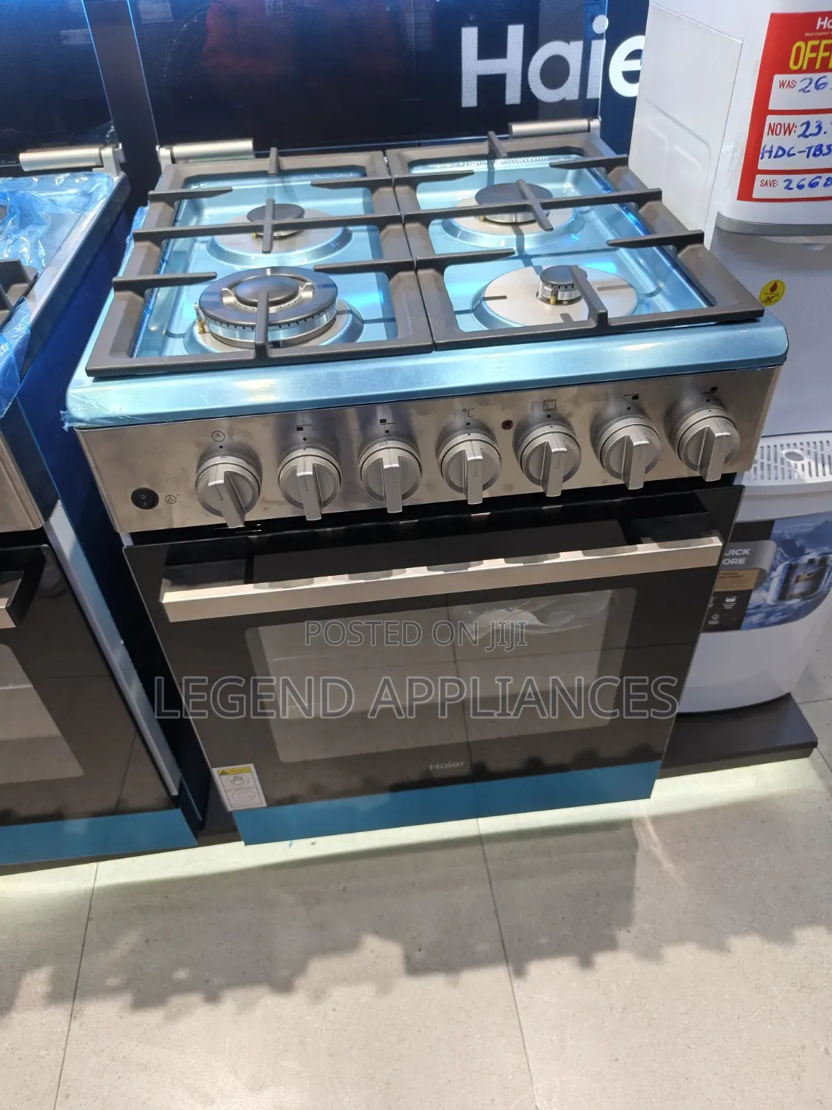Haier 60 by 60 FFD Standing Cooker and Oven Light
