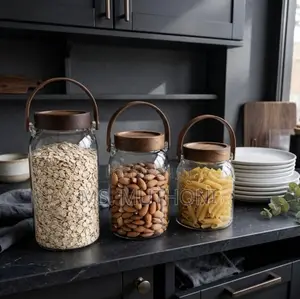 Nordic Saddle-Strap Pantry Jars Set