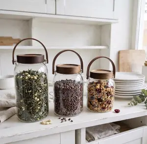 Nordic Saddle-Strap Pantry Jars Set