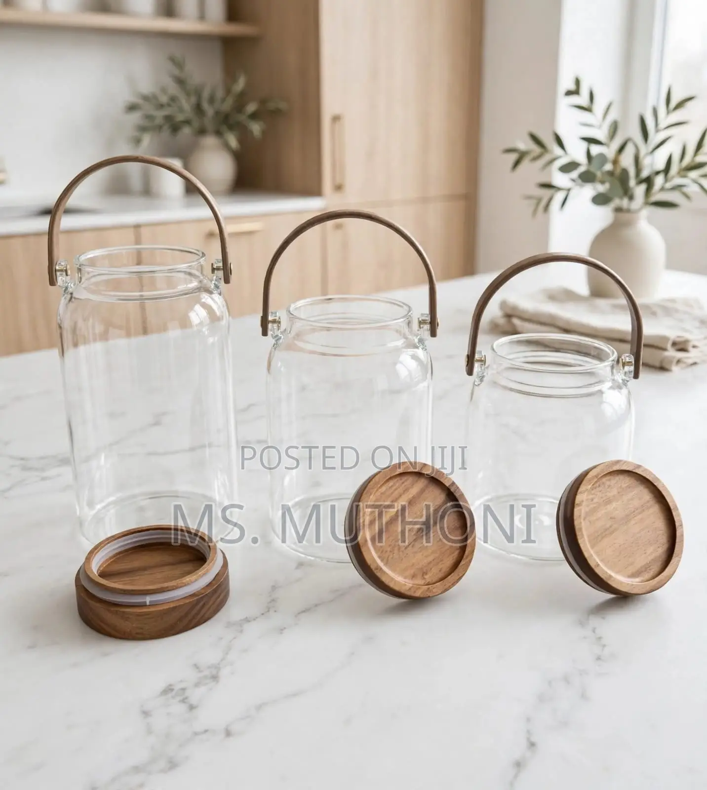Nordic Saddle-Strap Pantry Jars Set