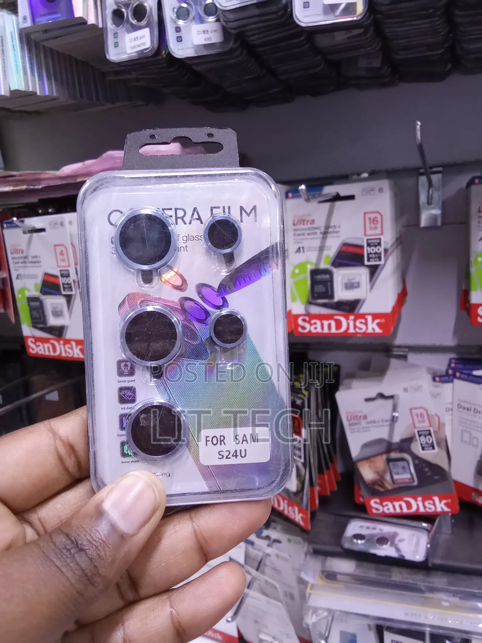 Metal Ring Tempered Glass Camera Lens for Samsung S24 Ultra-Purple