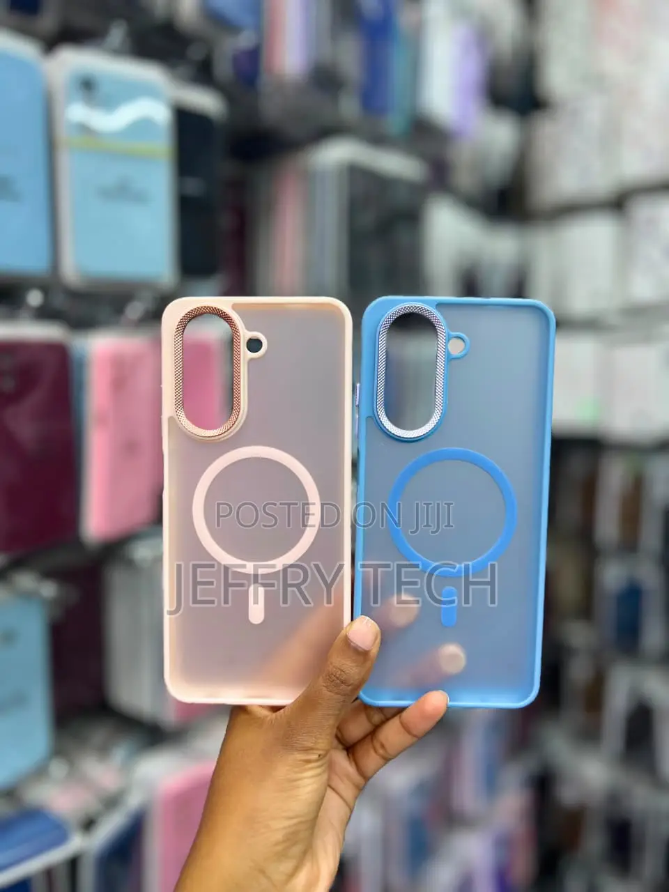 Frosted Translucent Phone With Built-in Magnetic Rings iPhone 16 Pro