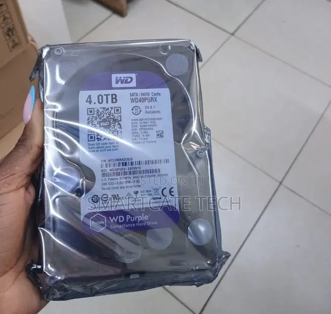 Wd Purple 4tb CCTV Surveillance HDD for NVR DVR Security Cameras