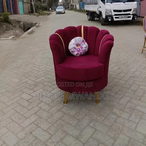 Maroon Red Single Flower Seat - main view