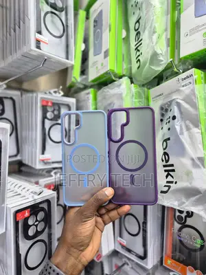 Two Translucent Frosted MagSafe-compatible Phone Cases Galaxy S24