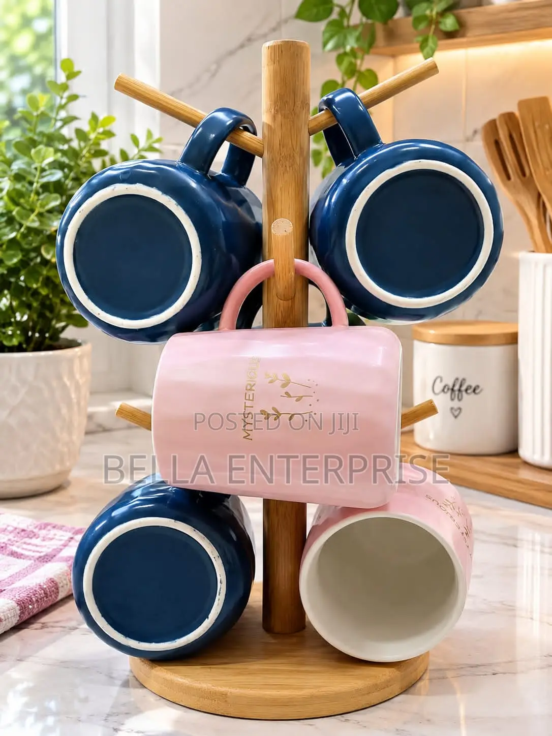 Large Capicity Mugs With Lids and Spoons