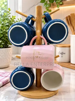 Large Capicity Mugs With Lids and Spoons