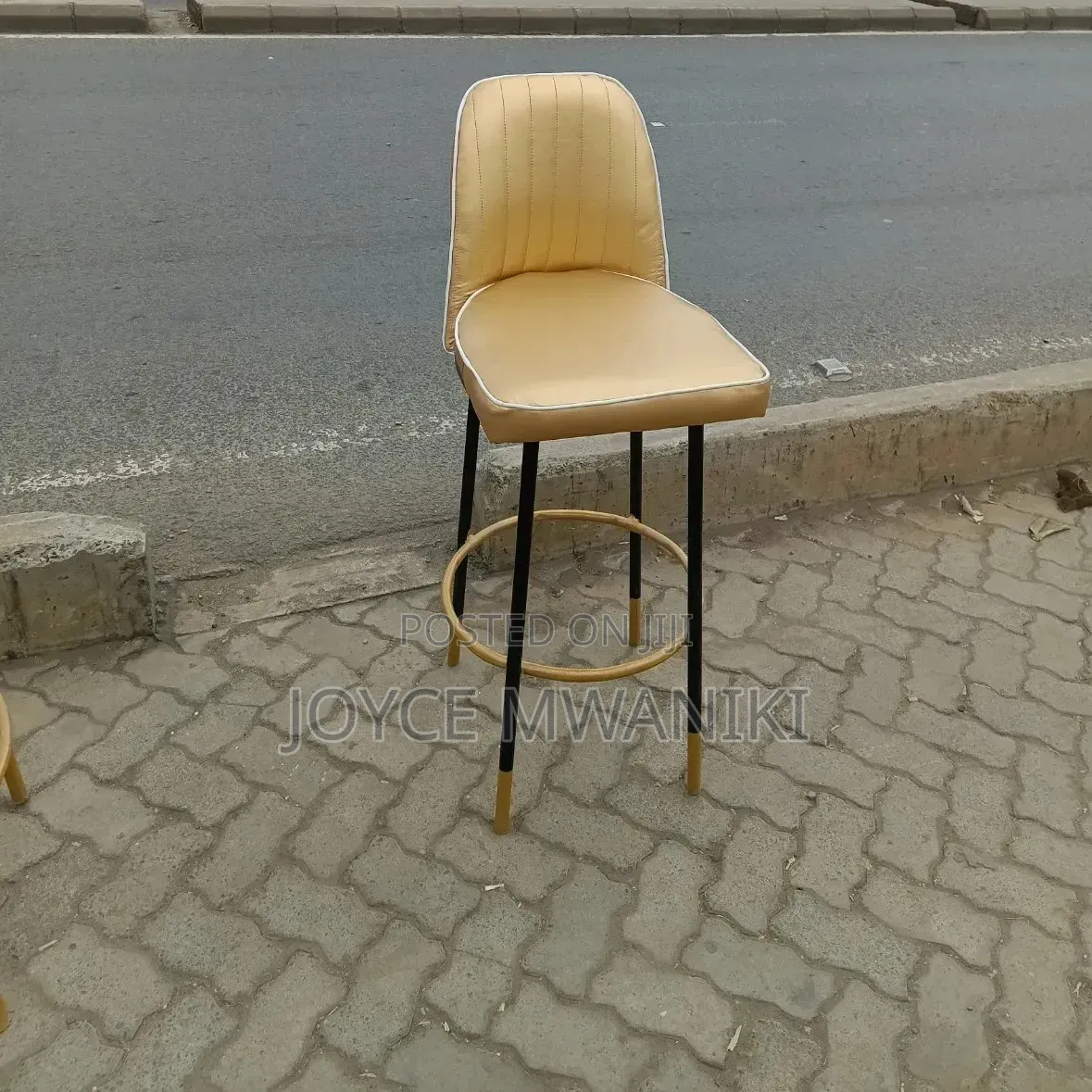 High Counter Chair or Bar Chair Gold 