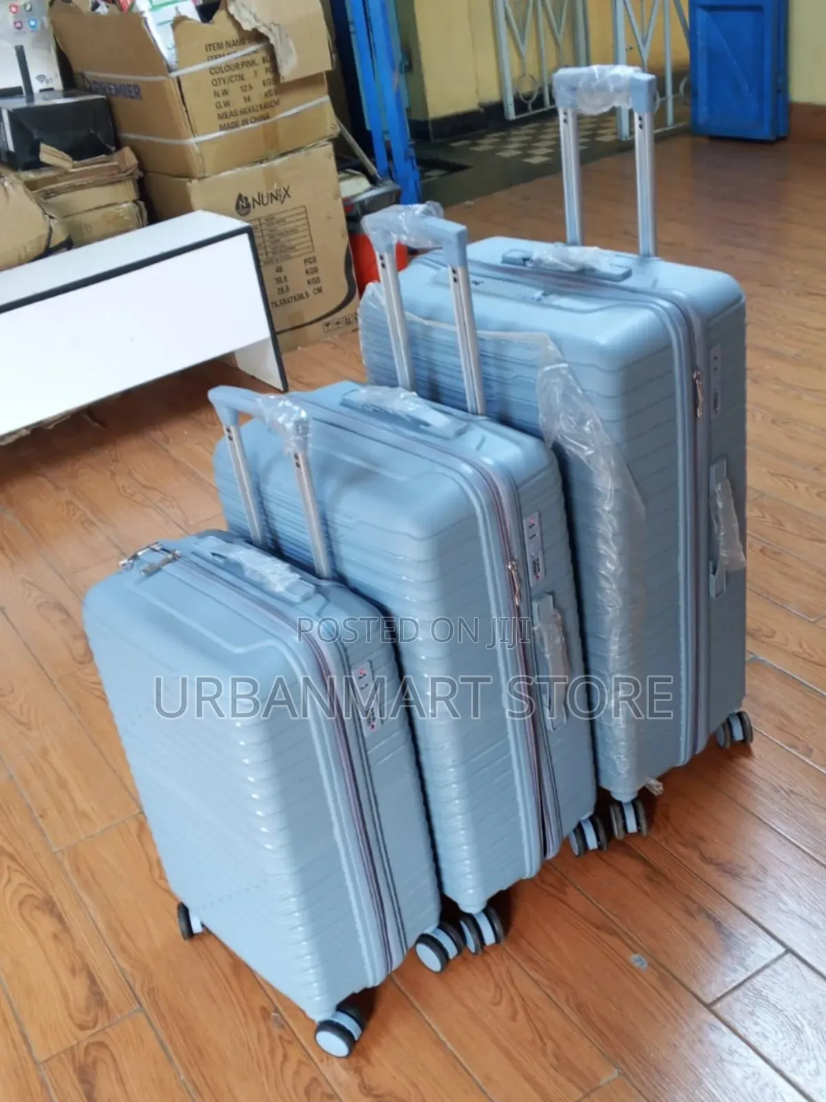Rubber Unbreakable Suitcase 3 in 1 Set 72cm 64cm 52cm