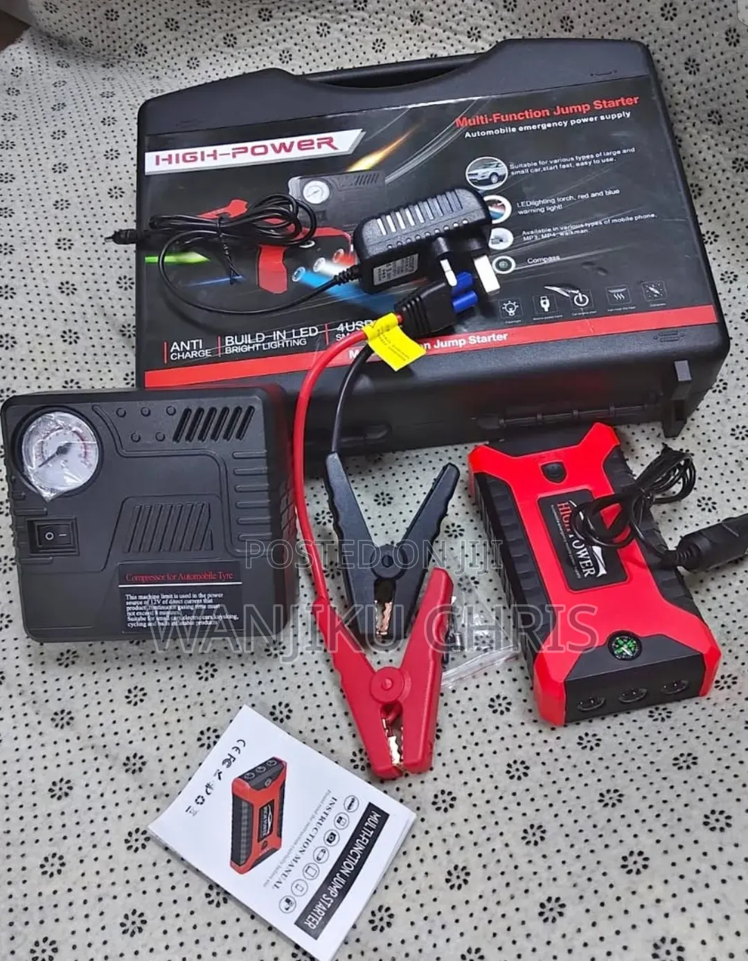 Multifunctional 12v Vehicle Jump Starter and Power Bank