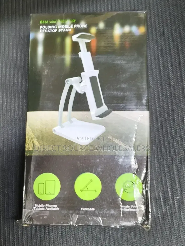 Metallic Phone Tablet Table Stand – Adjustable Desktop Holder