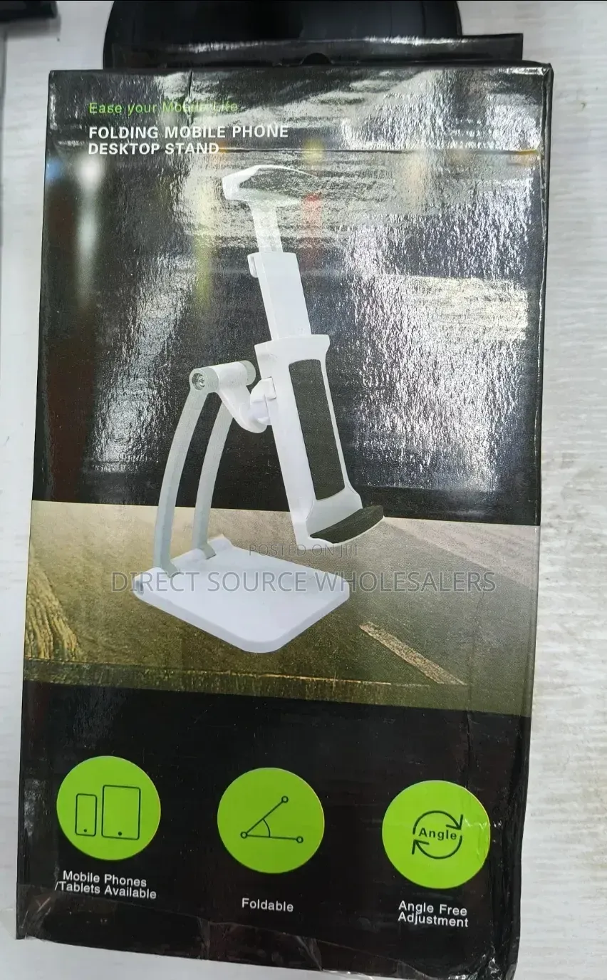 Metallic Phone Tablet Table Stand – Adjustable Desktop Holder