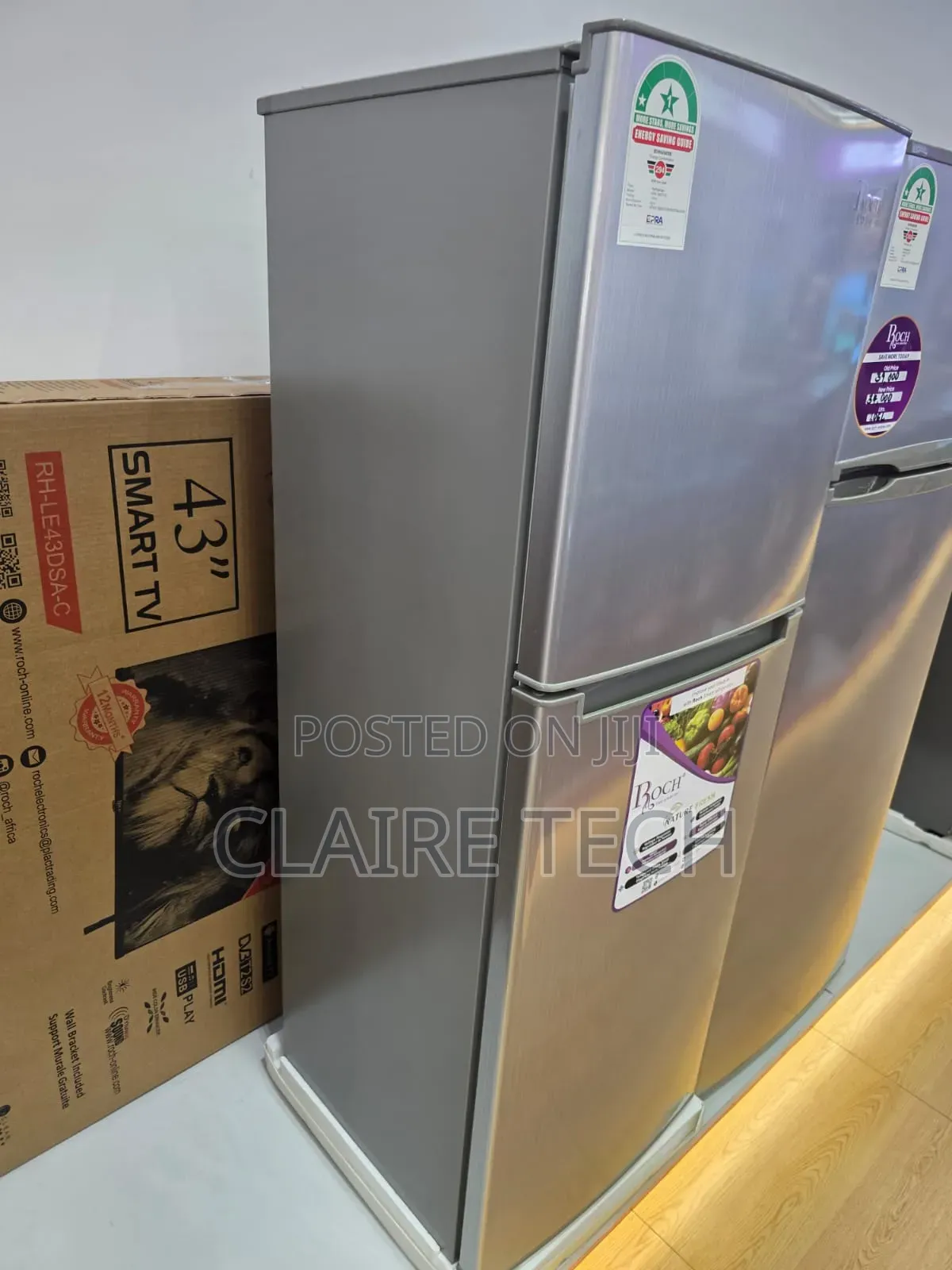 Roch RFR-180-DT-B 134L Double Door Refrigerator