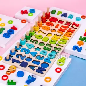 Children Busy Board Math , Pre-School Montessori Counting Geometry-Tet