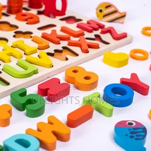 Children Busy Board Math , Pre-School Montessori Counting Geometry-Tet
