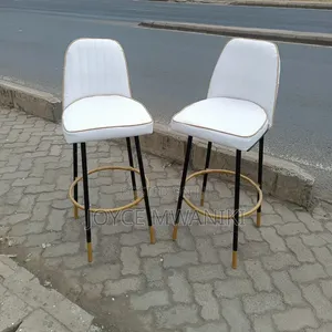 Modern High Counter Chairs, White 