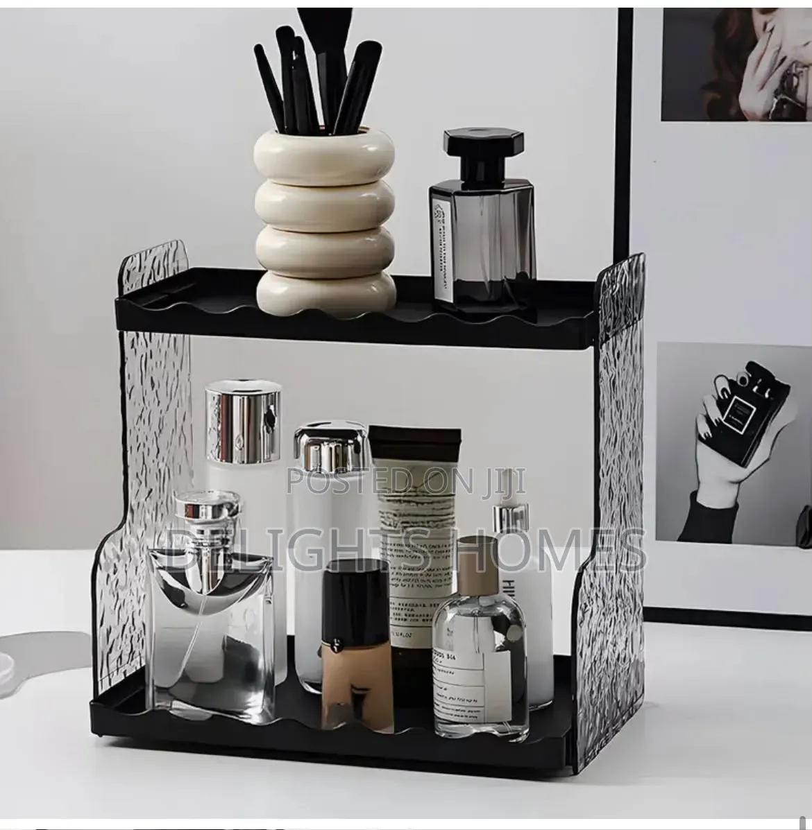 Modern Glacier Pattern Vanity Storage Rack-Car
