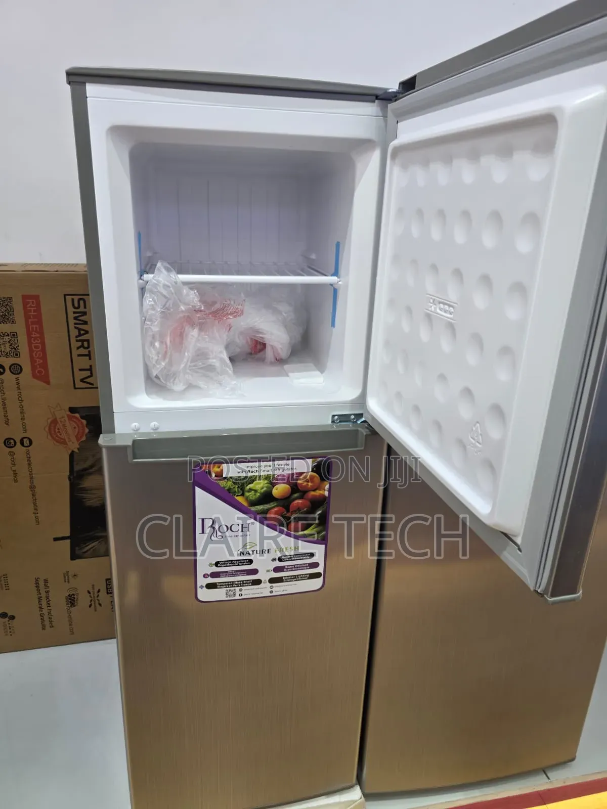 Roch RFR-180-DT-B 134L Two Door Fridge Freezer