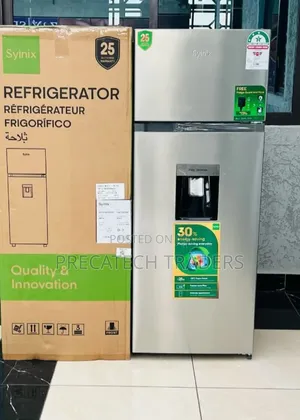 Syinix 210L Double Door Fridge With Water Dispenser