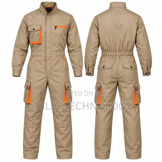 Beige Cargo Overall - main view