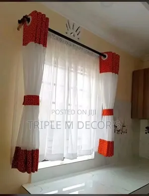 Kitchen Window Blended Red White Set