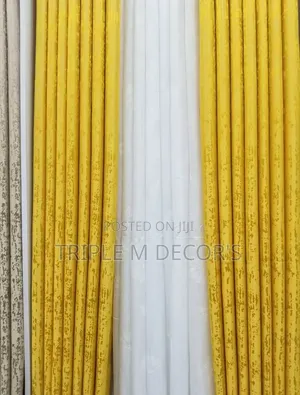 Yellow Living Room Bay Window Curtains
