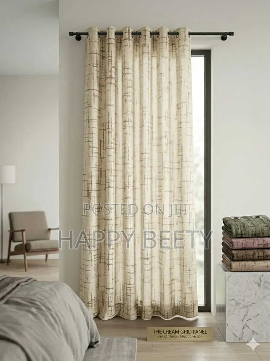 Grid Styled Ready Made Curtains
