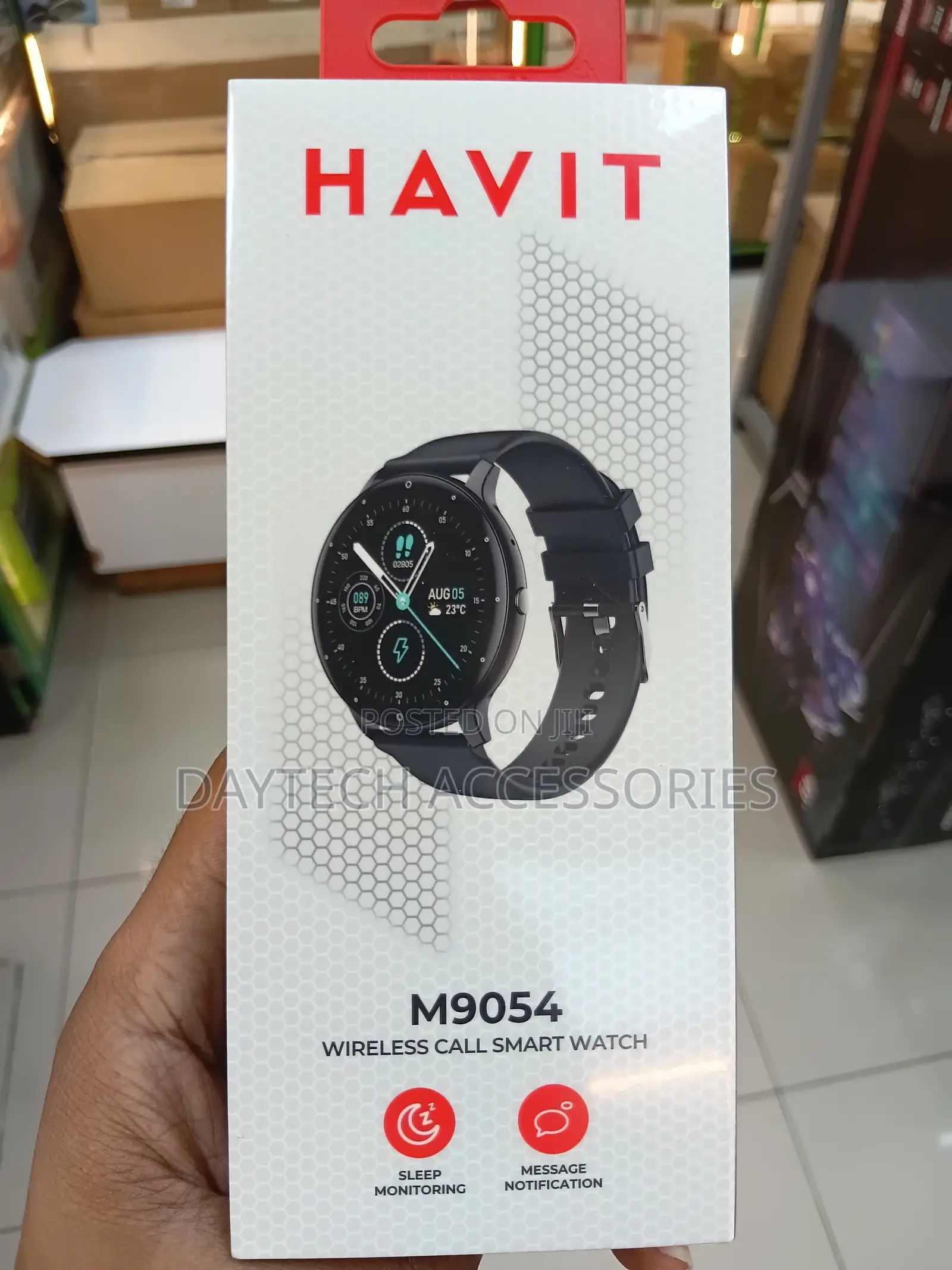 Havit M9054 Smart Watch Display 1.28'' Inch TFT IP68 Rating.
