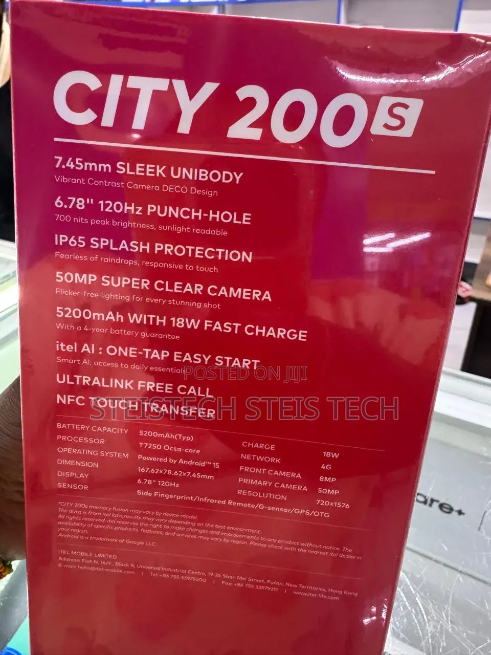 New Itel City 200 128 GB Black