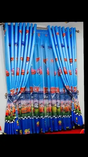 Kids Bedroom Cartoon Printed Curtains Sheers