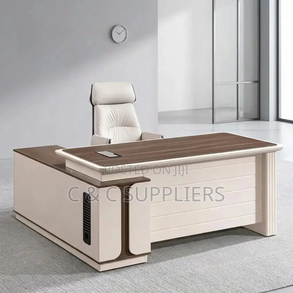 Imported L-Shaped Managers Table-180cm