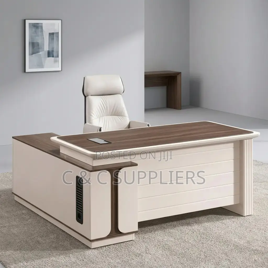 Imported L-Shaped Managers Table-180cm
