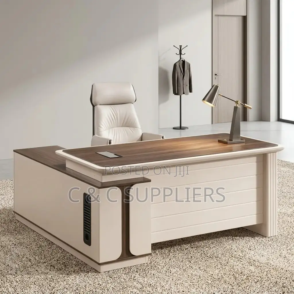 Imported L-Shaped Managers Table-180cm