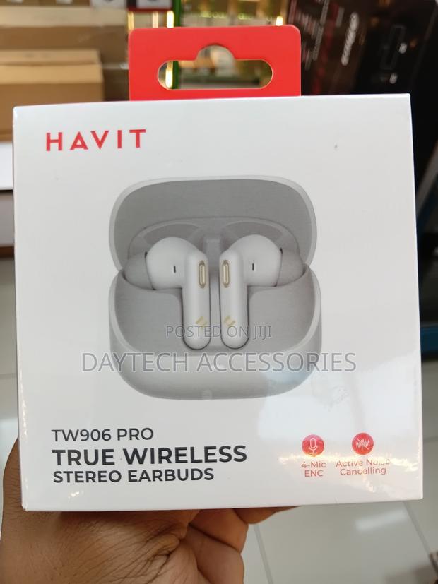 HAVIT TW906 PRO ANC True Wireless Earbuds - White - thumbnail 2
