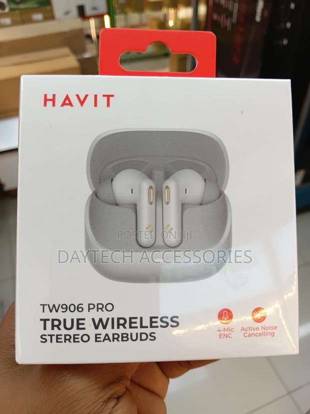HAVIT TW906 PRO ANC True Wireless Earbuds - White - thumbnail 3