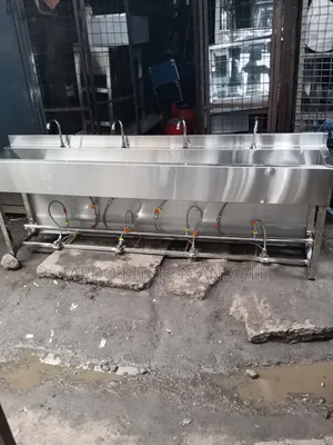 4 Taps Stainless Steel Hand Washing Sink